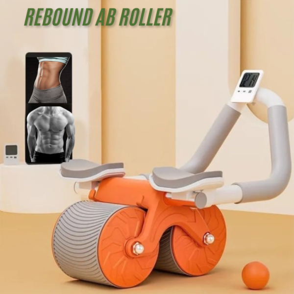 ab roller, core trainer, rebound ab wheel, fitness gear, home workout, abdominal trainer, dual-wheel roller, gym equipment, exercise roller, core strength