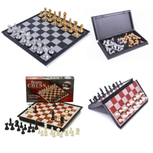 magnetic chess board, foldable chess set, travel chess game, portable chess board, strategy game, chess for beginners, chess gift, classic board game, educational game, chess practice, durable chess board, magnetic chess pieces