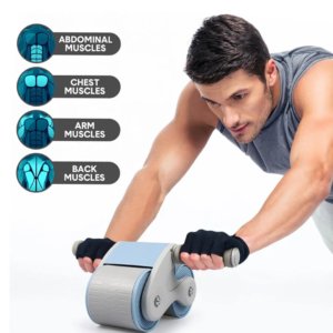 Boost core strength with this rebound ab roller featuring automatic rebound assistance, ergonomic handles, and a dual-wheel system for enhanced stability. Perfect for home and gym workouts!