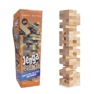 Jenga Giant, giant stacking game, outdoor games, family fun, party games, wooden block game, classic board games, strategy games, large Jenga, stacking challenge, group activities, competitive games, kids and adults, oversized blocks, precision-cut pieces