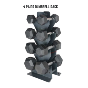 dumbbell rack, 4-pair dumbbell rack, weight storage, gym equipment, home gym, compact dumbbell rack, space-saving, dumbbell holder, workout organizer, gym storage, durable weight rack, fitness gear
