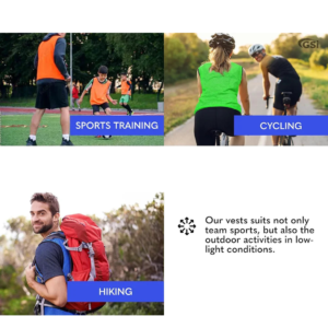 sports training bibs, soccer bibs, team practice vests, breathable training bibs, lightweight sportswear, high-visibility bibs, youth training bibs, durable sports bibs, elastic sports vests, team identification gear