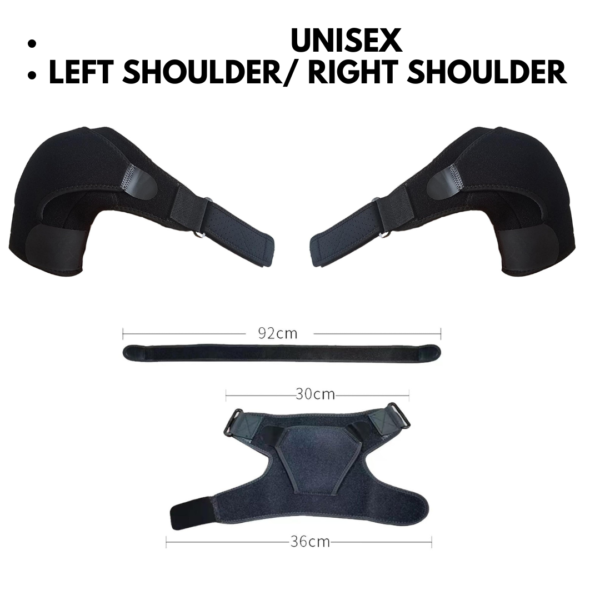 shoulder brace, joint support, left shoulder, right shoulder, neoprene brace, unisex support, injury recovery, shoulder pain, gym gear, compression brace