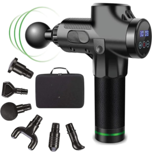 massage gun, deep tissue massage, muscle recovery, percussion therapy, handheld massager, quiet motor, pain relief, fitness recovery, portable massager, sports therapy