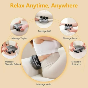 six-headed massage gun, deep tissue massage device, muscle recovery tool, handheld percussion massager, ergonomic massager, rechargeable massage gun, portable massage therapy device