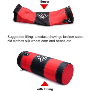 empty punching bag, 120cm boxing bag, unfilled kickboxing bag, hanging training bag, customizable weight punching bag, heavy bag for home gym, martial arts gear
