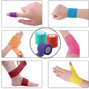 self-adherent bandage, cohesive bandage, self-adhesive wrap, sports bandage, medical wrap, first aid tape, elastic bandage, wound care, compression wrap, injury support, athletic tape, pet bandage, breathable bandage, latex-free bandage, water-resistant wrap