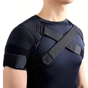 shoulder brace, double shoulder support, shoulder compression, posture corrector, shoulder pain relief, shoulder injury recovery, workout brace, adjustable shoulder brace, fitness support gear, shoulder stability, athletic support, neoprene shoulder brace, shoulder wrap, rehabilitation brace, shoulder posture support, dual shoulder strap, injury prevention gear, breathable shoulder brace, shoulder joint support, shoulder protector