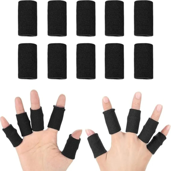 finger support bands, finger sleeves, finger protection, sports finger bands, basketball finger support, volleyball finger guard, injury prevention, joint pain relief, breathable finger sleeves, lightweight finger wraps, compression finger bands, arthritis support, weightlifting finger protection, fitness accessories, unisex finger bands