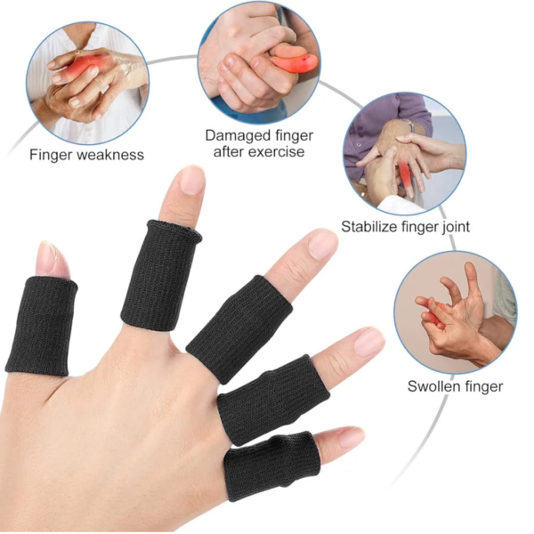 finger support bands, finger sleeves, finger protection, sports finger bands, basketball finger support, volleyball finger guard, injury prevention, joint pain relief, breathable finger sleeves, lightweight finger wraps, compression finger bands, arthritis support, weightlifting finger protection, fitness accessories, unisex finger bands