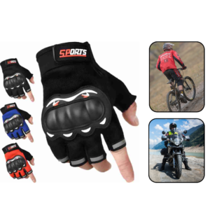 half-finger biker gloves, motorcycle gloves, cycling gloves, protective gloves, breathable bike gloves, anti-slip gloves, knuckle protection gloves, durable riding gloves, outdoor sports gloves, reflective gloves