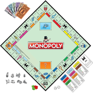 Monopoly, classic board games, family board games, strategy games, real estate game, buy and sell properties, multiplayer games, negotiation games, fun board games, Monopoly game night, board game gifts, competitive games, Hasbro games