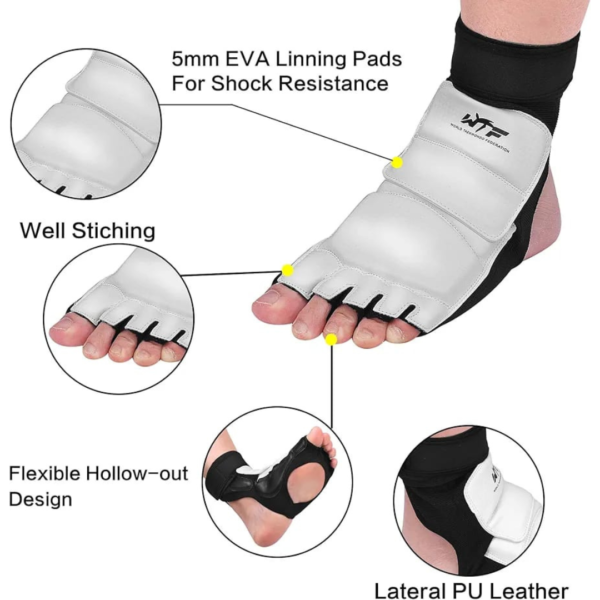 taekwondo footwear, martial arts shoes, training shoes, protective footwear, taekwondo gear, breathable shoes, lightweight taekwondo shoes, open-toe taekwondo shoes, anti-slip martial arts shoes, kickboxing shoes, taekwondo equipment