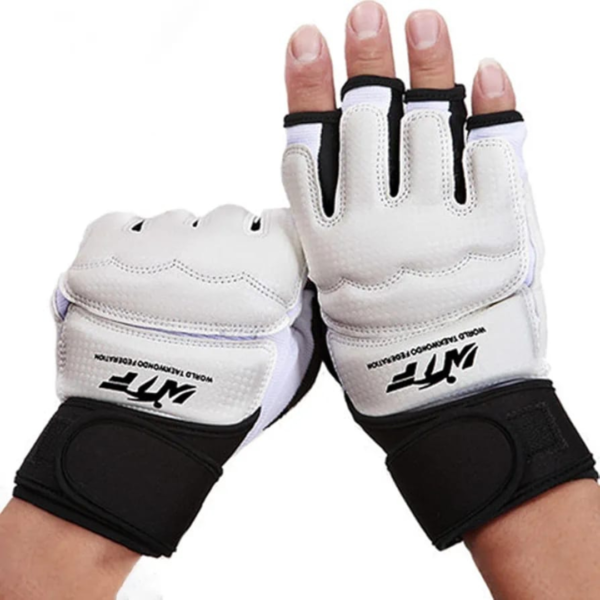 taekwondo gloves, martial arts gloves, sparring gloves, training gloves, protective gloves, breathable gloves, kickboxing gloves, karate gloves, open-finger gloves, adjustable wrist gloves, impact-resistant gloves, combat sports gloves, durable gloves, flexible gloves, moisture-wicking gloves