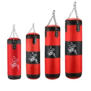 boxing punching bag, heavy bag, training bag, kickboxing bag, martial arts bag, hanging punching bag, unfilled punching bag, durable punching bag, home gym equipment, combat sports gear, fitness training bag, MMA punching bag, kickboxing training bag, boxing workout bag, strength training bag