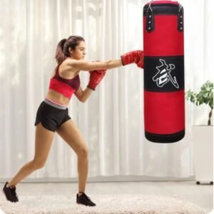 empty punching bag, 120cm boxing bag, unfilled kickboxing bag, hanging training bag, customizable weight punching bag, heavy bag for home gym, martial arts gear