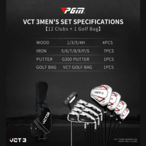 men's golf set, PGM Victor 3, beginner golf clubs, graphite shaft clubs, golf gear for men, complete golf set, premium golf equipment