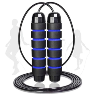 weighted skipping rope, fitness jump rope, adjustable jump rope, workout rope, cardio exercise, jump rope for weight loss, durable skipping rope, weighted handles, PVC-coated cable, full-body workout, HIIT training, portable jump rope, ergonomic foam grips, speed jump rope, gym equipment, home workout, strength training, endurance workout