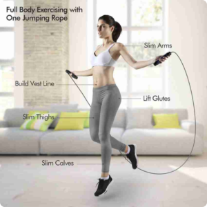weighted skipping rope, fitness jump rope, adjustable jump rope, workout rope, cardio exercise, jump rope for weight loss, durable skipping rope, weighted handles, PVC-coated cable, full-body workout, HIIT training, portable jump rope, ergonomic foam grips, speed jump rope, gym equipment, home workout, strength training, endurance workout