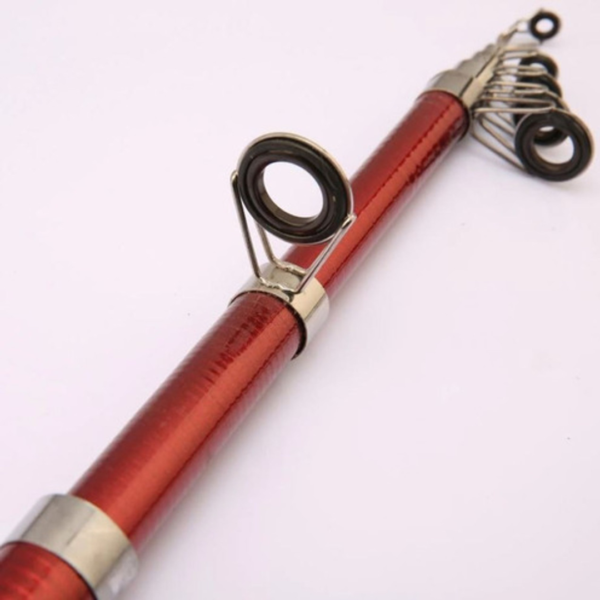 Arenae II, telescopic fishing rod, portable fishing gear, fiberglass rod, medium action rod, fishing equipment, collapsible fishing rod, ergonomic fishing rod, fishing accessories, angler essentials.