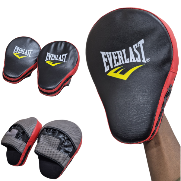 punching pads, boxing mitts, Everlast training gear, MMA training pads, kickboxing pads, shock-absorbing mitts, durable boxing equipment, training accessories