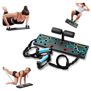 push-up board, multifunctional fitness board, resistance training, home workout gear, full-body workout tool, color-coded push-up board, durable exercise board, portable workout equipment, push-up board with resistance bands, ergonomic fitness tool, compact gym equipment, strength training gear, beginner-friendly push-up board