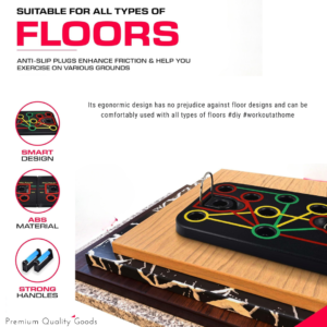 push-up board, multifunctional fitness board, resistance training, home workout gear, full-body workout tool, color-coded push-up board, durable exercise board, portable workout equipment, push-up board with resistance bands, ergonomic fitness tool, compact gym equipment, strength training gear, beginner-friendly push-up board