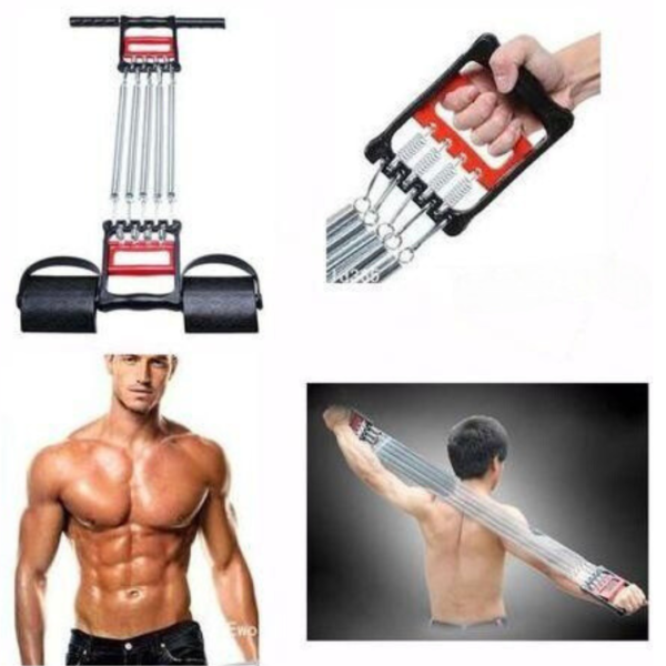 chest pull, upper body strength tool, resistance band chest expander, arm and shoulder trainer, portable fitness equipment, stretch band for workout, adjustable resistance exercise tool, home gym accessory, full body workout band, chest expander band, muscle toner, rehabilitation band