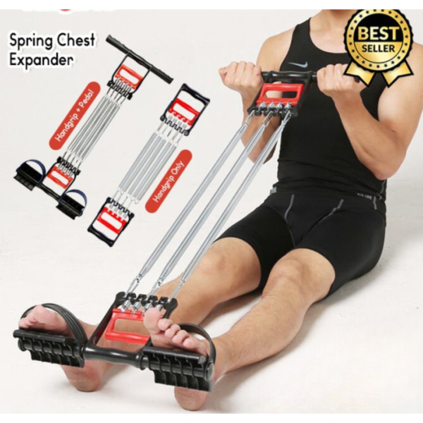 chest pull, upper body strength tool, resistance band chest expander, arm and shoulder trainer, portable fitness equipment, stretch band for workout, adjustable resistance exercise tool, home gym accessory, full body workout band, chest expander band, muscle toner, rehabilitation band