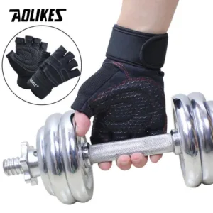 Aolikes gloves, half-finger training gloves, weightlifting gloves, gym gloves, wrist support gloves, non-slip gloves, workout gloves, padded gloves, breathable gloves, fitness gloves, CrossFit gloves.