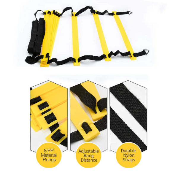 agility training ladder, speed ladder, fitness training tool, 3m agility ladder, 6m agility ladder, portable workout equipment, footwork trainer, sports ladder, durable agility ladder, speed and coordination trainer