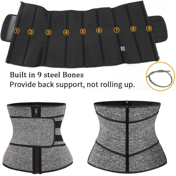 corset waist trainer, waist trainer for men, waist trainer for women, steel bone waist trainer, back support belt, gym waist shaper, fitness waist cincher, posture corrector, sweat belt, adjustable waist trimmer