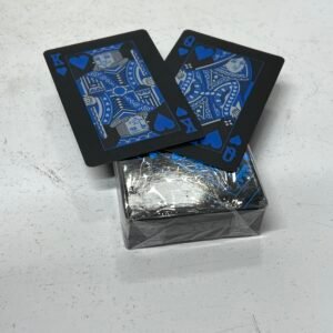 blue poker cards, PVC playing cards, waterproof poker deck, casino cards, professional poker cards, durable playing cards, plastic poker cards, card game accessories, poker night essentials, long-lasting playing cards