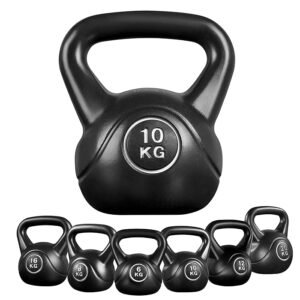 Plastic kettlebells, strength training, functional fitness, home gym equipment, HIIT, full-body workouts, weightlifting, durable gym equipment, core training, ergonomic design.
