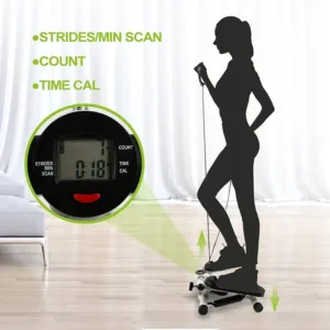 elliptical mini stepper, compact stepper, full-body workout equipment, home exercise machine, resistance band stepper, durable mini stepper, low-impact cardio, adjustable resistance stepper, portable stepper, quiet home gym equipment