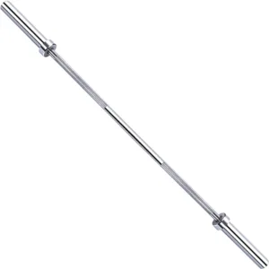 Olympic barbell, steel barbell, weightlifting bar, knurled grip, 1.2m E-Z bar, spring lock barbell, strength training bar, 2.2m straight bar, gym equipment, barbell with locks.