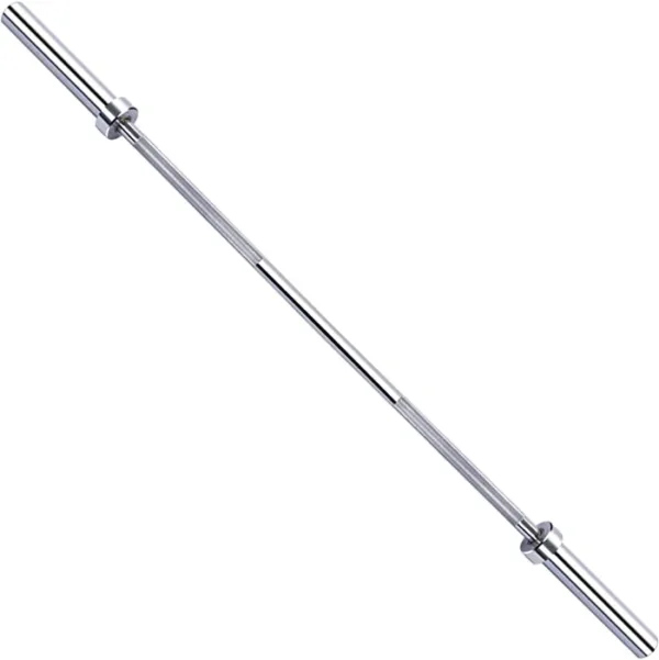 Olympic barbell, steel barbell, weightlifting bar, knurled grip, 1.2m E-Z bar, spring lock barbell, strength training bar, 2.2m straight bar, gym equipment, barbell with locks.