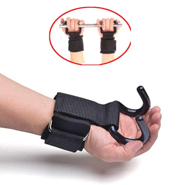 deadlift hooks, lifting hooks, weightlifting support, gym accessories, padded wrist hooks, back training tools, grip assist, fitness gear, barbell hooks, powerlifting tools, strength training gear