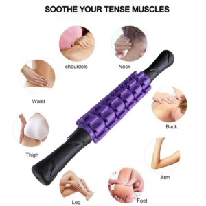 massage bar, muscle roller, deep tissue massage, muscle relief, recovery tool, fitness equipment, post-workout recovery, portable massager, ergonomic massage roller, tension relief, self-massage tool, handheld massager, pain relief, muscle relaxation, flexible muscles, sore muscle treatment