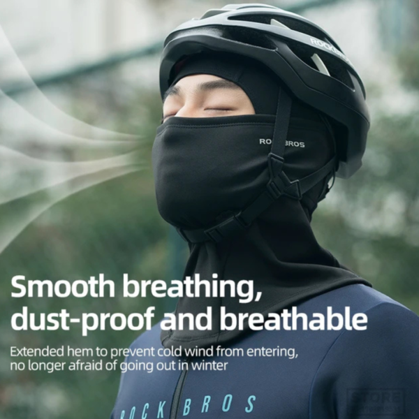 Rockbros balaclava, outdoor headgear, face and neck protection, versatile balaclava, windproof balaclava, breathable balaclava, cycling headgear, winter sports balaclava, running balaclava, motorcycling balaclava.