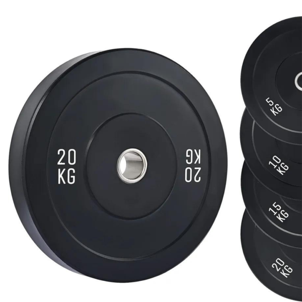 Bumper plates, rubber bumper plates, Olympic weight plates, strength training, weightlifting plates, shock-absorbing plates, gym weight plates, durable fitness equipment, non-slip plates, home gym essentials