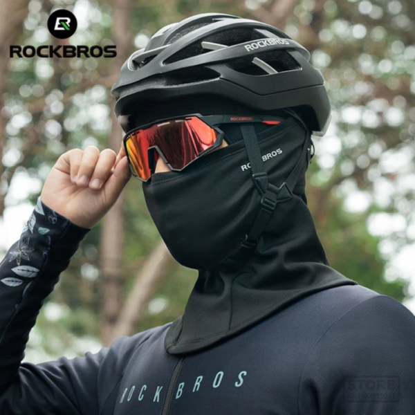 Rockbros balaclava, outdoor headgear, face and neck protection, versatile balaclava, windproof balaclava, breathable balaclava, cycling headgear, winter sports balaclava, running balaclava, motorcycling balaclava.