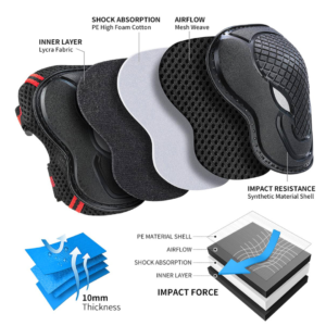 protective gear for skating, skateboard pads, cycling protection, knee and elbow pads, wrist guards, multi-sport protective gear, durable safety gear, impact-resistant pads, kids safety gear, adult protective gear, breathable protective gear, lightweight knee pads, scooting protection, outdoor sports gear, comfortable sports pads