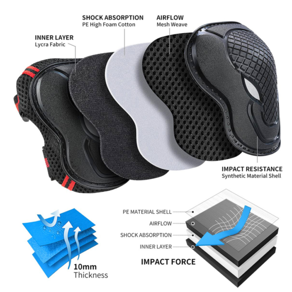 protective gear for skating, skateboard pads, cycling protection, knee and elbow pads, wrist guards, multi-sport protective gear, durable safety gear, impact-resistant pads, kids safety gear, adult protective gear, breathable protective gear, lightweight knee pads, scooting protection, outdoor sports gear, comfortable sports pads