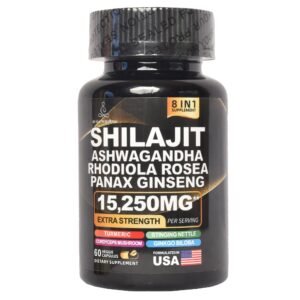 Shilajit, Ashwagandha, Rhodiola Rosea, Panax Ginseng, stress relief, focus, energy booster, natural supplement, adaptogens, brain health