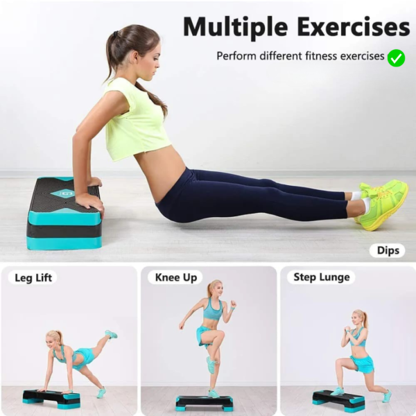 Adjustable aerobic steppers, workout steppers, cardio fitness steppers, non-slip aerobic stepper, height-adjustable steppers, home gym steppers, portable exercise steppers, strength training steppers, step aerobics platform, durable aerobic steppers