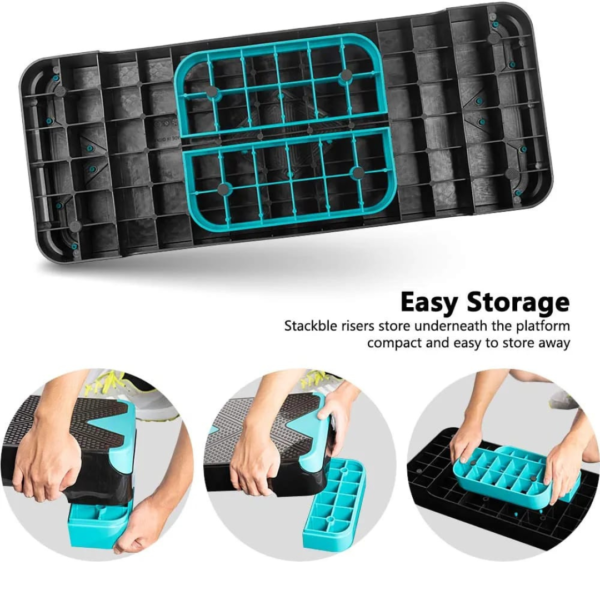 Adjustable aerobic steppers, workout steppers, cardio fitness steppers, non-slip aerobic stepper, height-adjustable steppers, home gym steppers, portable exercise steppers, strength training steppers, step aerobics platform, durable aerobic steppers