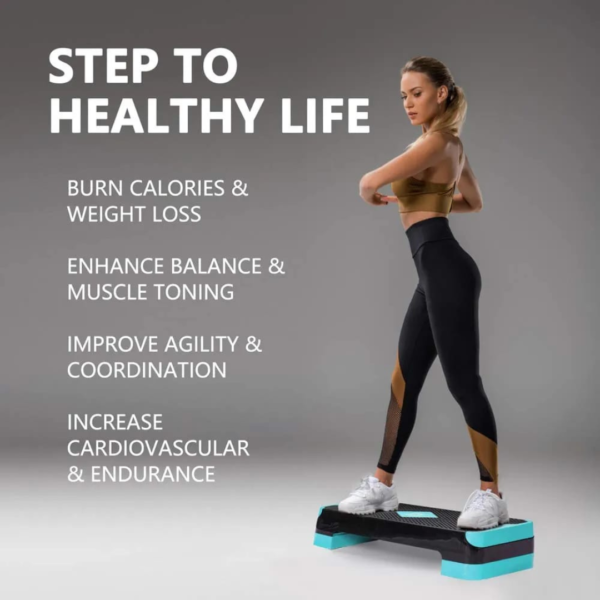 Adjustable aerobic steppers, workout steppers, cardio fitness steppers, non-slip aerobic stepper, height-adjustable steppers, home gym steppers, portable exercise steppers, strength training steppers, step aerobics platform, durable aerobic steppers