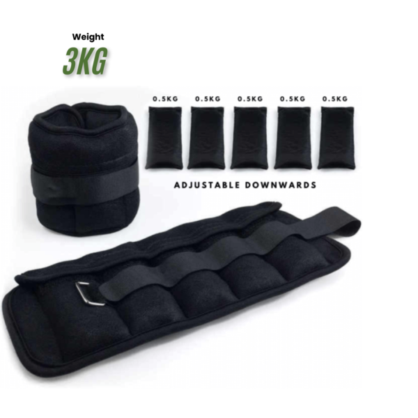 Adjustable Ankle Weights, Adjustable Wrist Weights, 2.5kg Ankle Weights, Customizable Wrist Weights, Strength Training Weights, Portable Workout Weights, Resistance Weights, Adjustable Fitness Weights, Removable Weight Pouches, Ankle Wrist Exercise Weights.