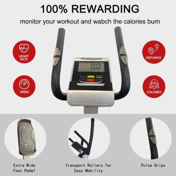 elliptical, commercial crosstrainer, cardio machine, gym equipment, full-body workout, magnetic resistance, LCD display
